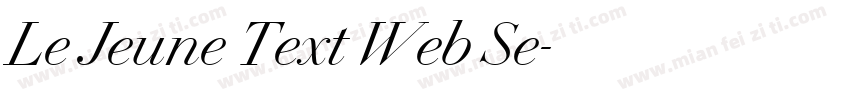 Le Jeune Text Web Se字体转换